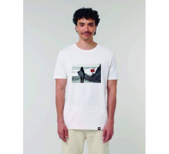 Camiseta UP Surfboards - Danger blanca